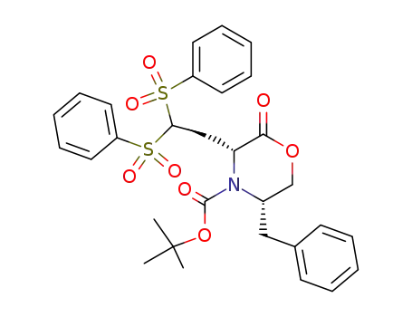 (3R,5S)-5-Benzyl-3-(2,2-bis-benzenesulfonyl-ethyl)-2-oxo-morpholine-4-carboxylic acid tert-butyl ester