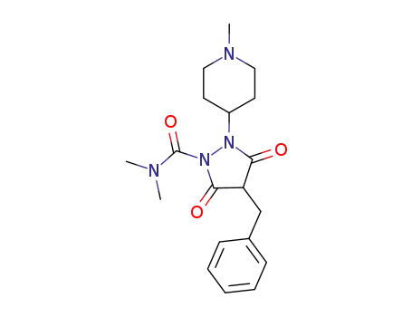 4-benzyl-2-(1-methyl-piperidin-4-yl)-3,5-dioxo-pyrazolidine-1-carboxylic acid dimethylamide