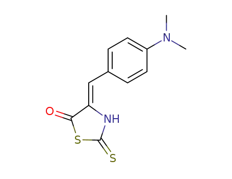 Molecular Structure of 100142-53-8 (4-(4-dimethylamino-benzylidene)-2-thioxo-thiazolidin-5-one)
