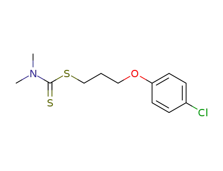 Molecular Structure of 100141-50-2 (dimethyl-dithiocarbamic acid-[3-(4-chloro-phenoxy)-propyl ester])