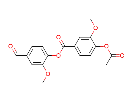 Benzoic acid, 4-(acetyloxy)-3-methoxy-, 4-formyl-2-methoxyphenyl ester