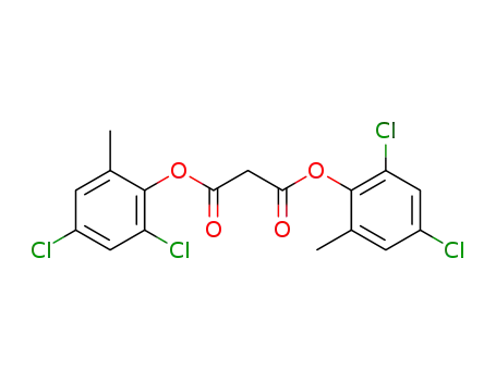 Molecular Structure of 101576-57-2 (malonic acid bis-(2,4-dichloro-6-methyl-phenyl ester))