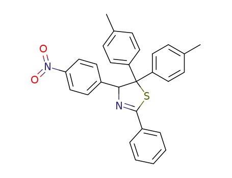4-(4-nitro-phenyl)-2-phenyl-5,5-di-<i>p</i>-tolyl-4,5-dihydro-thiazole