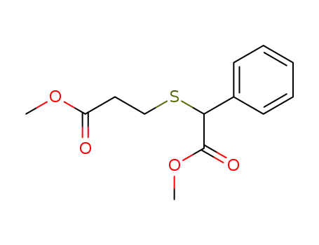 Benzeneacetic acid, a-[(3-methoxy-3-oxopropyl)thio]-, methyl ester