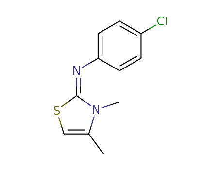 (4-chloro-phenyl)-(3,4-dimethyl-3<i>H</i>-thiazol-2-ylidene)-amine