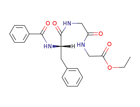 Molecular Structure of 102556-89-8 (<i>N</i>-benzoyl-L-phenylalanyl=>glycyl=>glycine ethyl ester)