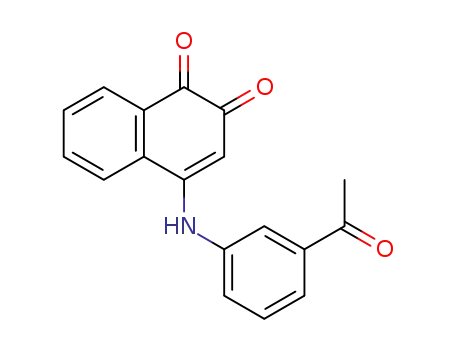Molecular Structure of 75140-01-1 (4-(3-Acetyl-phenylamino)-[1,2]naphthoquinone)
