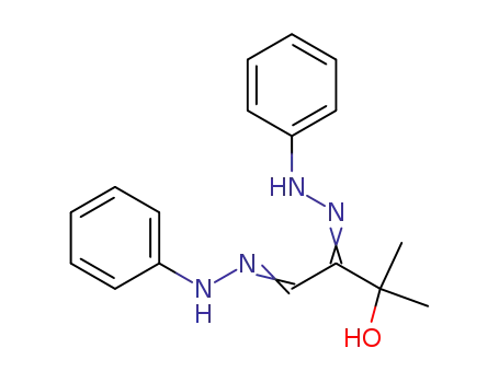 Butanal, 3-hydroxy-3-methyl-2-(phenylhydrazono)-, phenylhydrazone