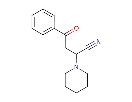 4-oxo-4-phenyl-2-piperidino-butyronitrile