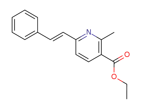 2-methyl-6-<i>trans</i>-styryl-nicotinic acid ethyl ester