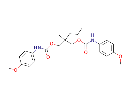 Molecular Structure of 118899-17-5 (1-(4-methoxy-phenylcarbamoyloxy)-2-[(4-methoxy-phenylcarbamoyloxy)-methyl]-2-methyl-pentane)