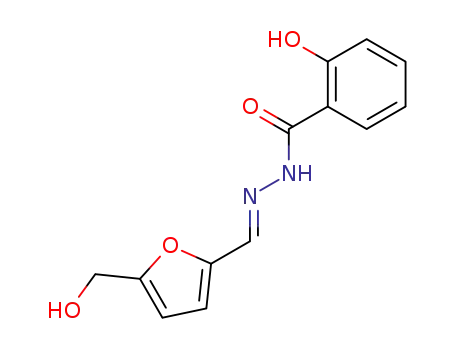 Molecular Structure of 100724-50-3 (5-hydroxymethyl-furan-2-carbaldehyde-salicyloylhydrazone)