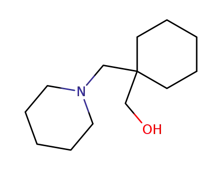 Molecular Structure of 100539-17-1 (Cyclohexanemethanol, 1-(1-piperidinylmethyl)-)