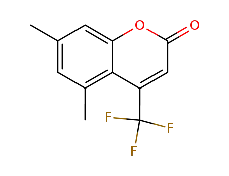 Molecular Structure of 314-47-6 (2H-1-Benzopyran-2-one, 5,7-dimethyl-4-(trifluoromethyl)-)