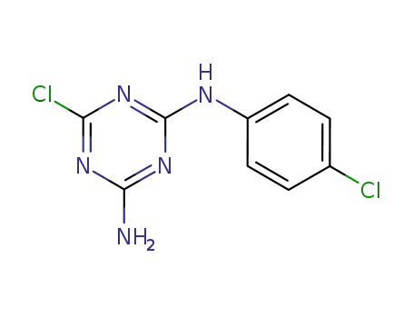 6-chloro-<i>N</i>-(4-chloro-phenyl)-[1,3,5]triazine-2,4-diamine