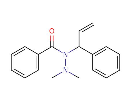 Molecular Structure of 63054-76-2 (Benzoic acid, 2,2-dimethyl-1-(1-phenyl-2-propenyl)hydrazide)