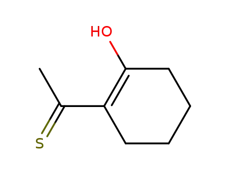 Molecular Structure of 62460-79-1 (Ethanethione, 1-(2-hydroxy-1-cyclohexen-1-yl)-)