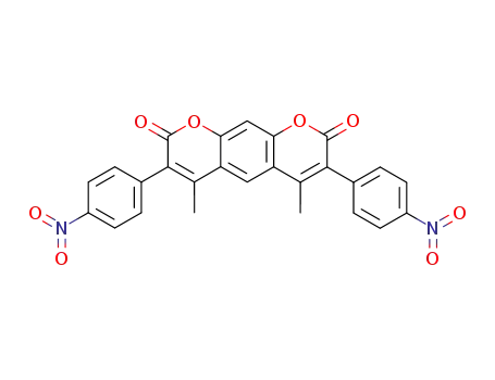 4,6-dimethyl-3,7-bis-(4-nitro-phenyl)-pyrano[3,2-<i>g</i>]chromene-2,8-dione