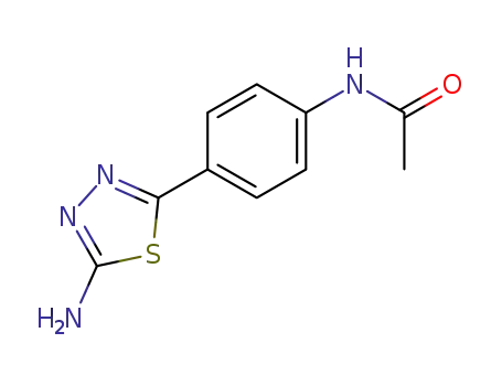 Molecular Structure of 90916-70-4 (acetic acid-[4-(amino-[1,3,4]thiadiazol-2-yl)-anilide])