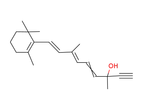 (+/-)-3,7-dimethyl-9<i>t</i>-(2,6,6-trimethyl-cyclohex-1-enyl)-nona-4<i>t</i>,6<i>t</i>,8-trien-1-yn-3-ol