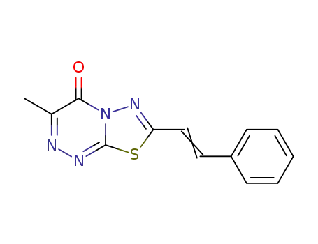 3-methyl-7-styryl-[1,3,4]thiadiazolo[2,3-<i>c</i>][1,2,4]triazin-4-one