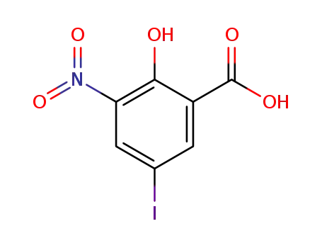 Molecular Structure of 22621-43-8 (2-hydroxy-5-iodo-3-nitro-benzoic acid)