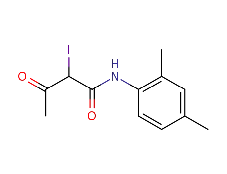 Molecular Structure of 55213-76-8 (2-iodo-acetoacetic acid-(2,4-dimethyl-anilide))