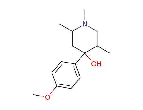 Molecular Structure of 101356-78-9 (4-(4-methoxy-phenyl)-1,2,5-trimethyl-piperidin-4-ol)