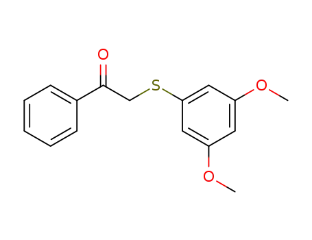 Molecular Structure of 112664-32-1 (Ethanone, 2-[(3,5-dimethoxyphenyl)thio]-1-phenyl-)