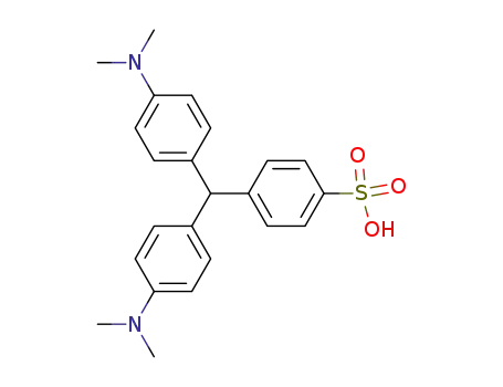 Molecular Structure of 113181-60-5 (4-(4,4'-bis-dimethylamino-benzhydryl)-benzenesulfonic acid)