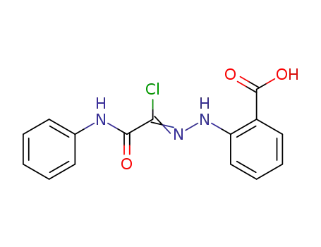 Benzoic acid, 2-[[1-chloro-2-oxo-2-(phenylamino)ethylidene]hydrazino]-