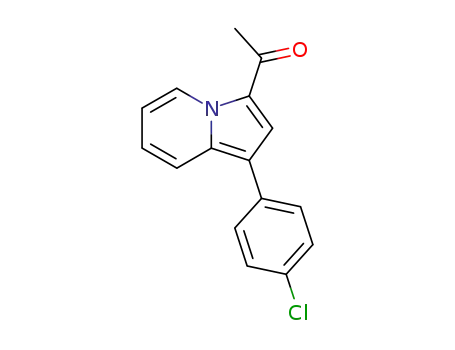 Molecular Structure of 132648-56-7 (1-[1-(4-chloro-phenyl)-indolizin-3-yl]-ethanone)