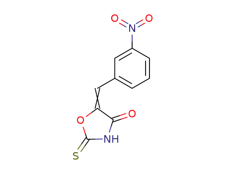 Molecular Structure of 100607-03-2 (5-(3-nitro-benzylidene)-2-thioxo-oxazolidin-4-one)