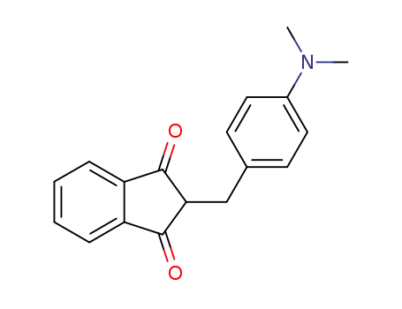 Molecular Structure of 967-04-4 (1H-Indene-1,3(2H)-dione, 2-[[4-(dimethylamino)phenyl]methyl]-)