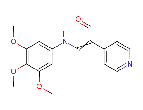 Molecular Structure of 137207-07-9 ((E)-2-Pyridin-4-yl-3-(3,4,5-trimethoxy-phenylamino)-propenal)