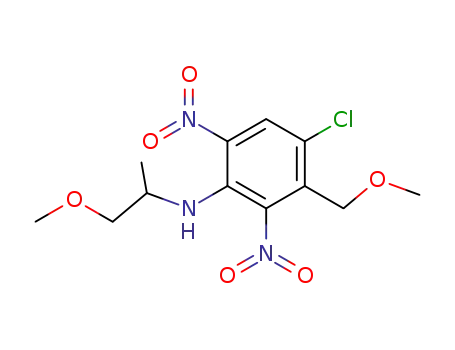Benzenamine,
4-chloro-3-(methoxymethyl)-N-(2-methoxy-1-methylethyl)-2,6-dinitro-