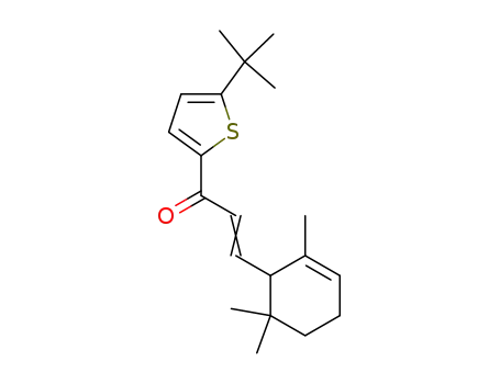 (+/-)-1-(5-<i>tert</i>-butyl-[2]thienyl)-3ξ-(2,6,6-trimethyl-cyclohex-2-enyl)-propenone