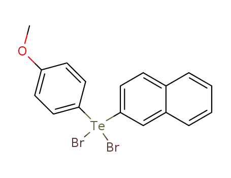 Molecular Structure of 125715-99-3 (dibromo-(4-methoxy-phenyl)-[2]naphthyl-λ<sup>4</sup>-tellane)