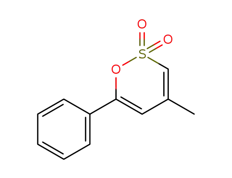 Molecular Structure of 39533-27-2 (1,2-Oxathiin, 4-methyl-6-phenyl-, 2,2-dioxide)