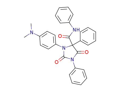 Molecular Structure of 72742-99-5 (4-Imidazolidinecarboxamide,
3-[4-(dimethylamino)phenyl]-2,5-dioxo-N,1,4-triphenyl-)