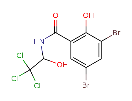 3,5-Dibromo-2-hydroxy-N-(2,2,2-trichloro-1-hydroxyethyl)benzamide