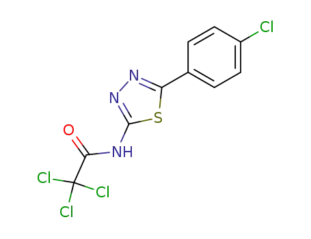 2,2,2-trichloro-<i>N</i>-[5-(4-chloro-phenyl)-[1,3,4]thiadiazol-2-yl]-acetamide