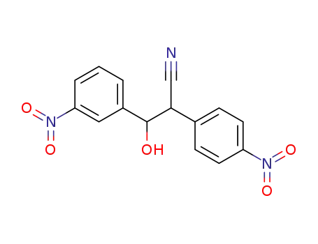 Molecular Structure of 861293-42-7 (3-hydroxy-3-(3-nitro-phenyl)-2-(4-nitro-phenyl)-propionitrile)