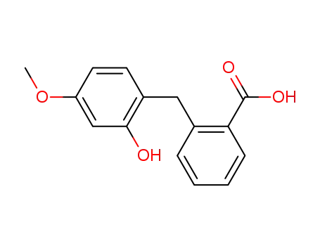 Molecular Structure of 861531-20-6 (2-(2-hydroxy-4-methoxy-benzyl)-benzoic acid)