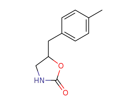 Molecular Structure of 62825-96-1 (2-Oxazolidinone, 5-[(4-methylphenyl)methyl]-)