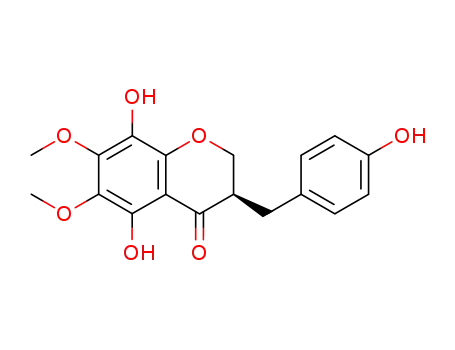 R(-)-3-(4-hydroxybenzyl)-5,8-dihydroxy-6,7-dimethoxychroman-4-one