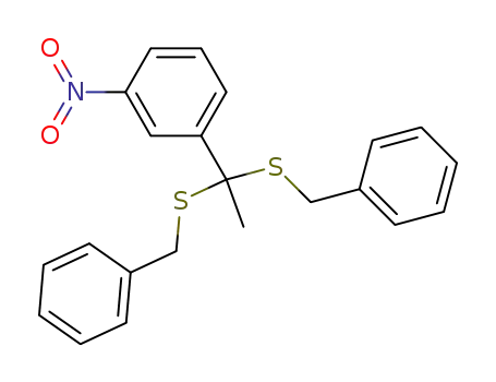 Molecular Structure of 33767-36-1 (1-(3-nitro-phenyl)-ethanone-dibenzyldithioacetal)