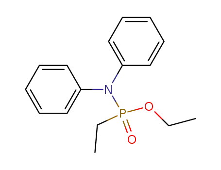 Molecular Structure of 24102-76-9 (Phosphonamidic acid, P-ethyl-N,N-diphenyl-, ethyl ester)