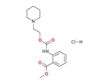 Molecular Structure of 128255-26-5 (2-(2-Piperidin-1-yl-ethoxycarbonylamino)-benzoic acid methyl ester; hydrochloride)