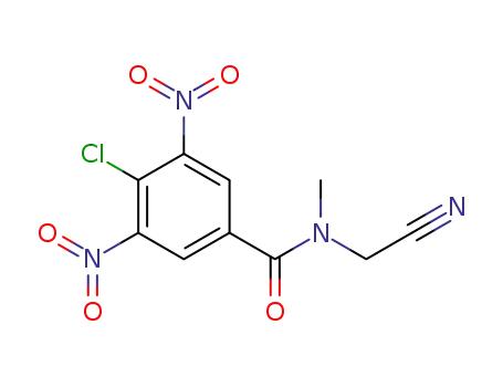 Molecular Structure of 22978-23-0 (4-Chloro-N-cyanomethyl-N-methyl-3,5-dinitro-benzamide)